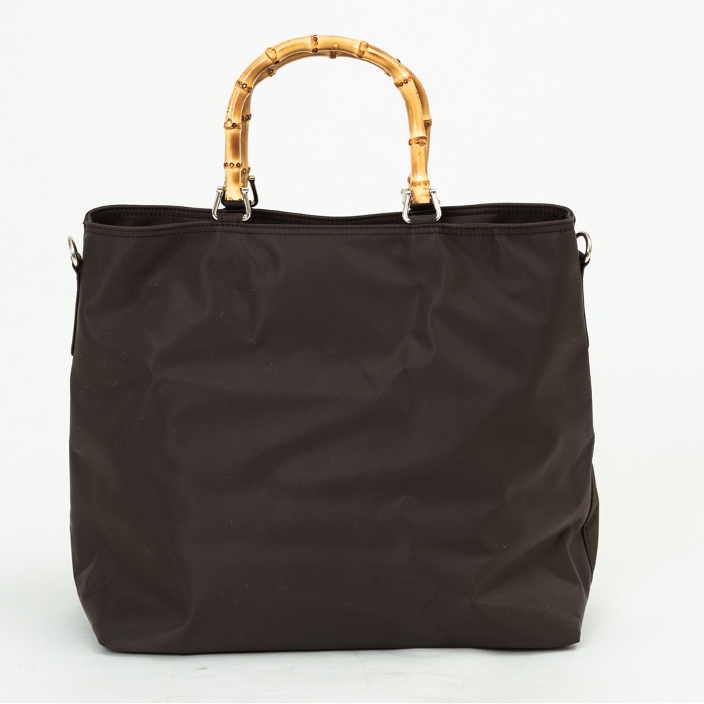 Vintage top handle tote chocolate brown 2 handle Moda International
